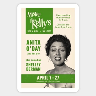 Anita O'Day - Mister Kelly's - Chicago, IL - 1958 Sticker